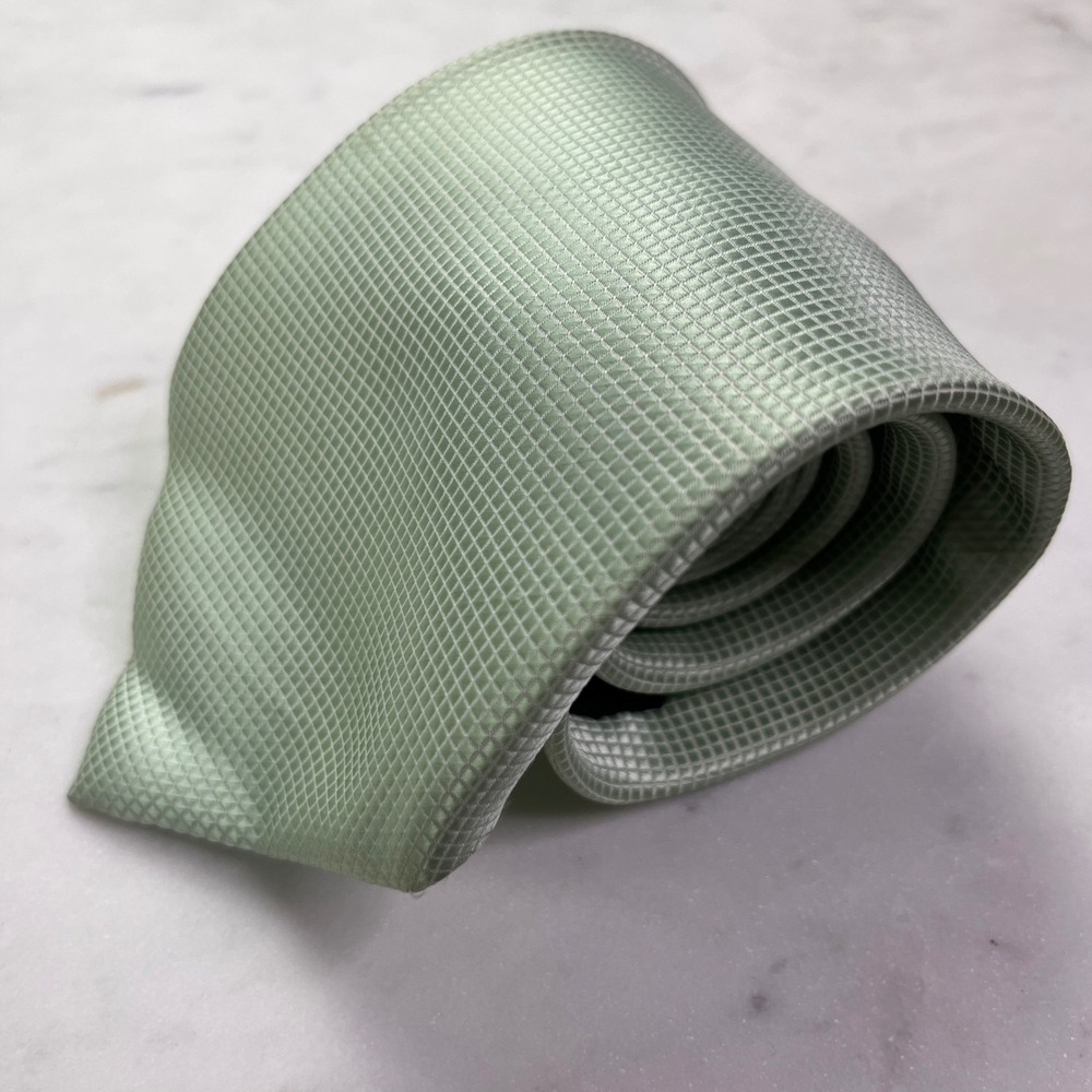 Umo Lorenzo Mens Tie Mint Green Textured Woven Wedding Formal Necktie